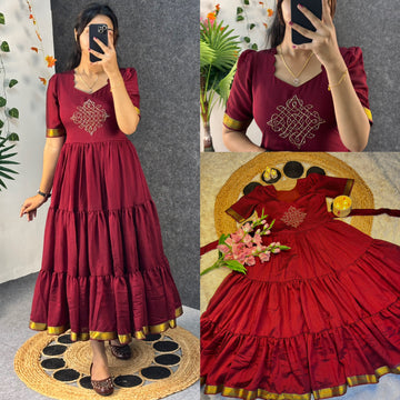 Vichithra silk gown