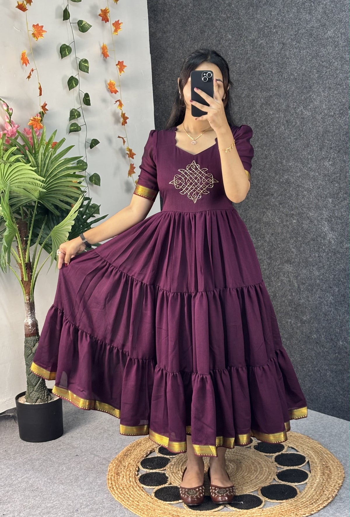 Vichithra silk gown