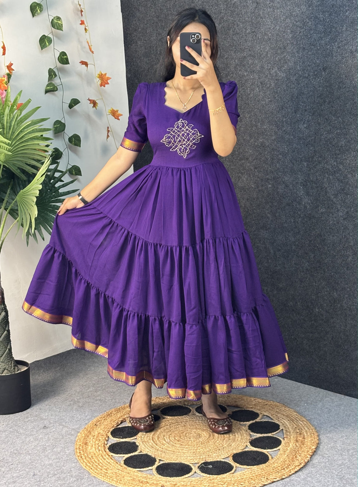 Vichithra silk gown