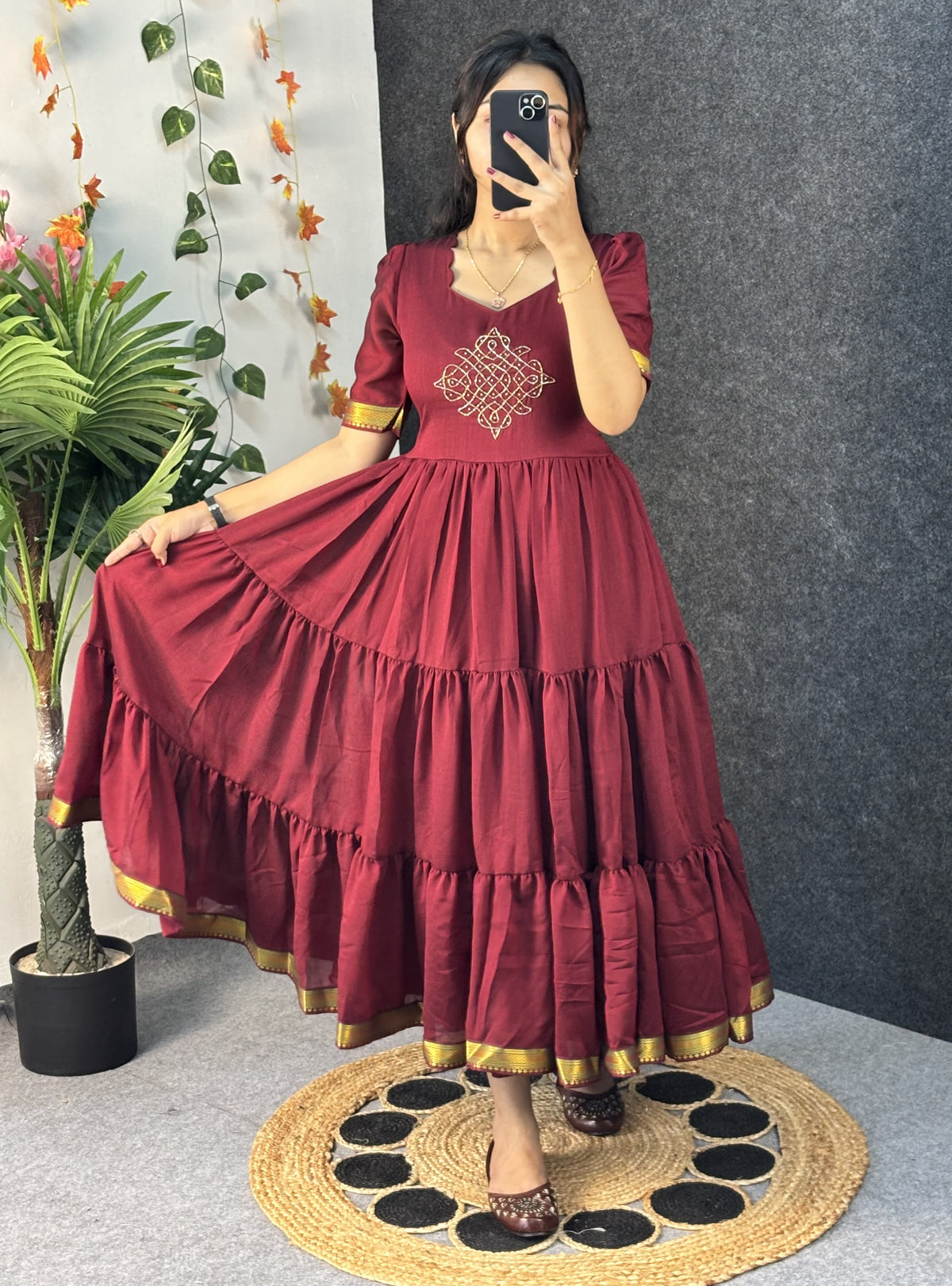 Vichithra silk gown