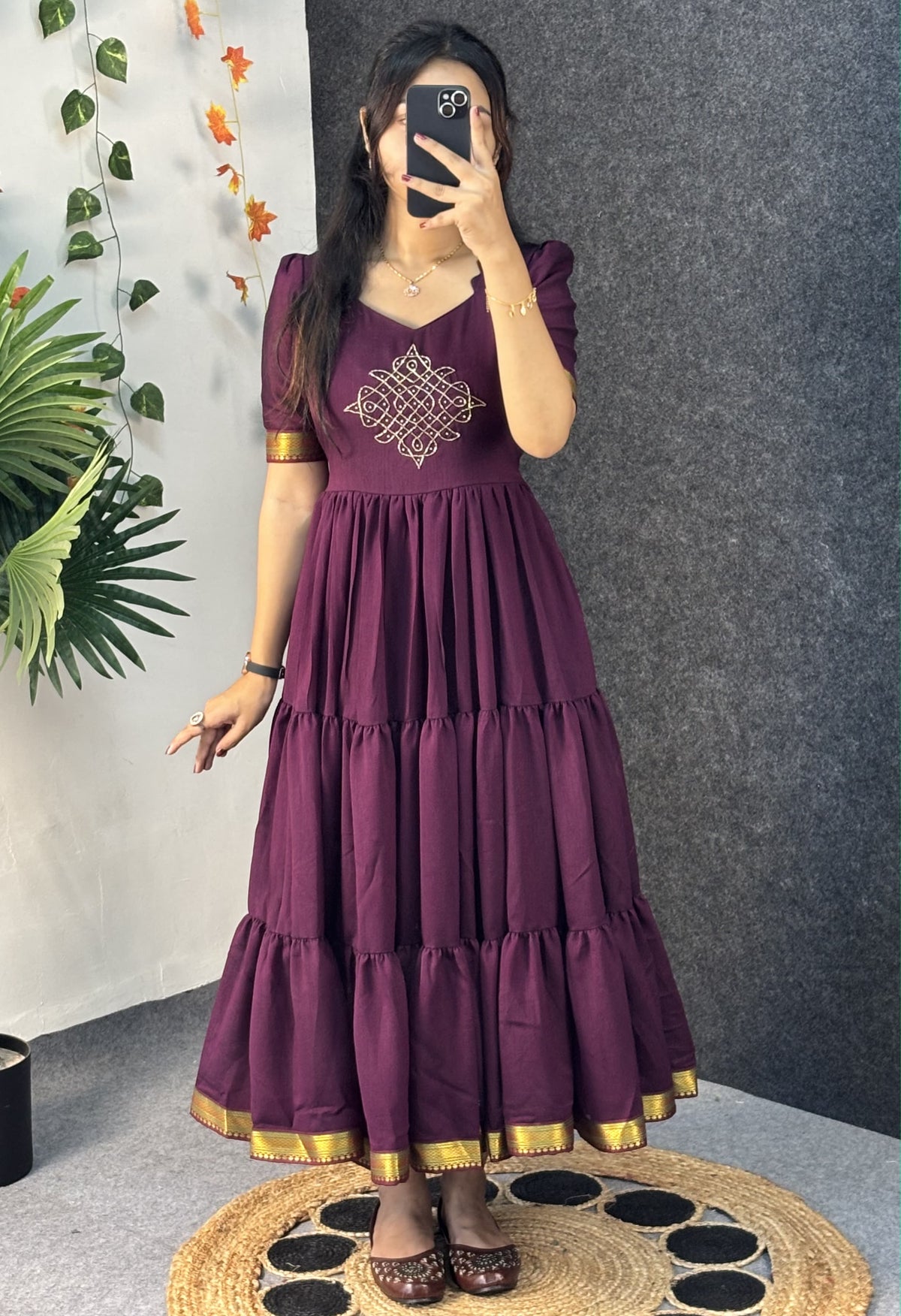 Vichithra silk gown