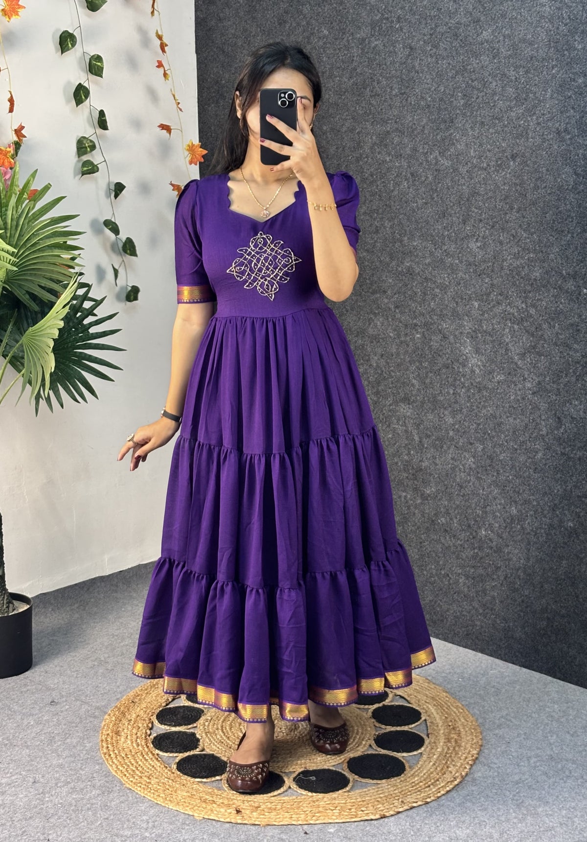 Vichithra silk gown