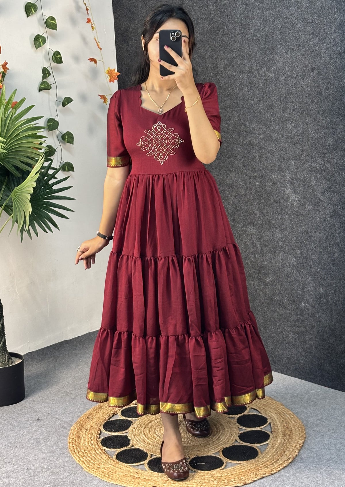 Vichithra silk gown