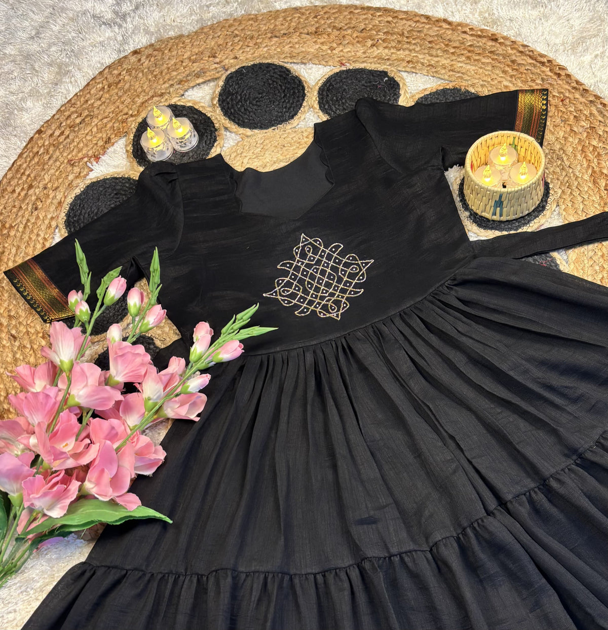 Vichithra silk gown