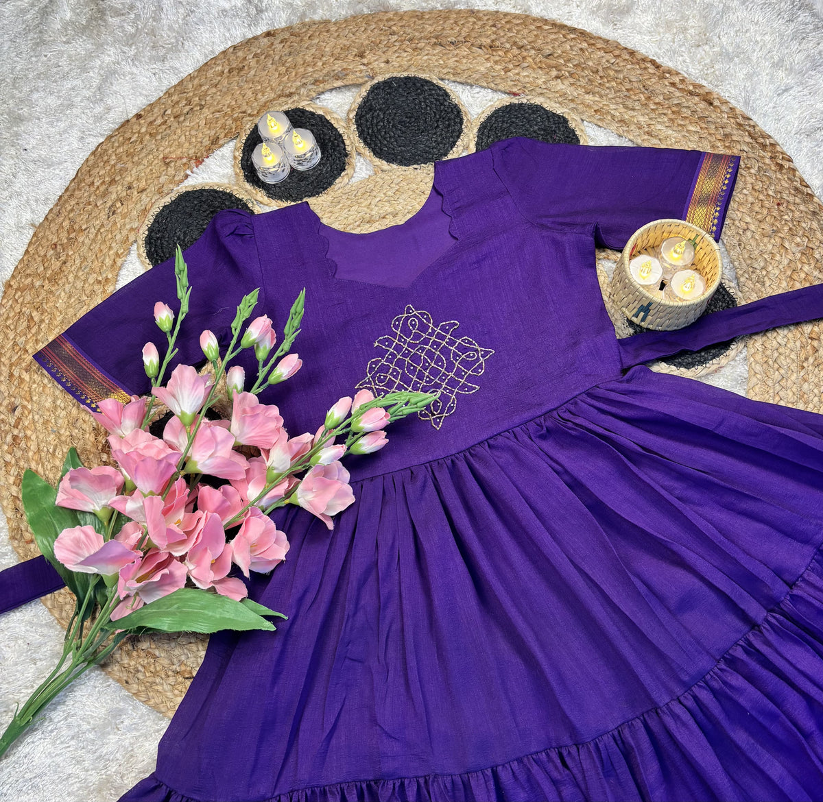 Vichithra silk gown
