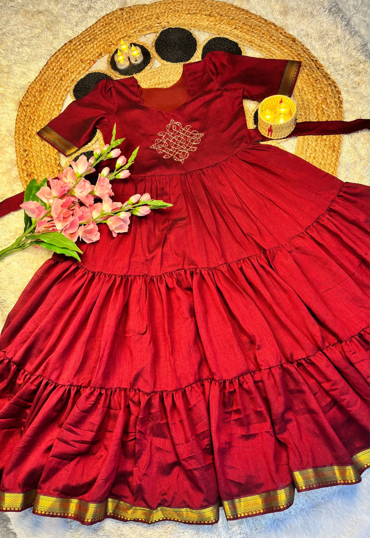 Vichithra silk gown