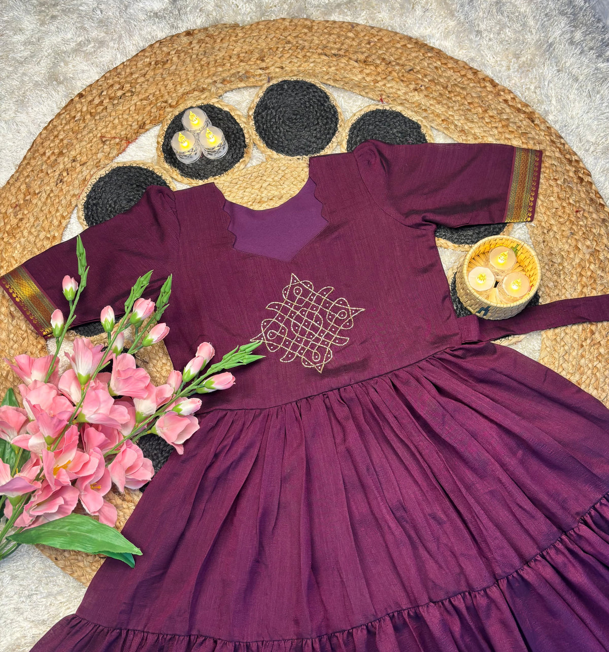 Vichithra silk gown