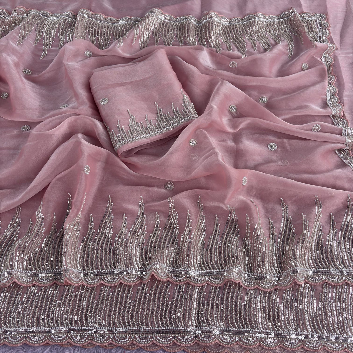 Tissue sarees