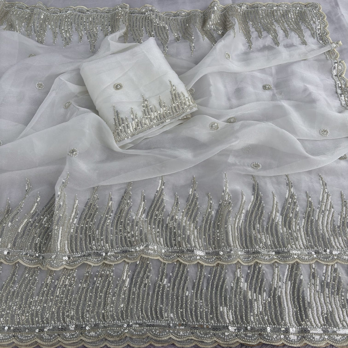 Tissue sarees