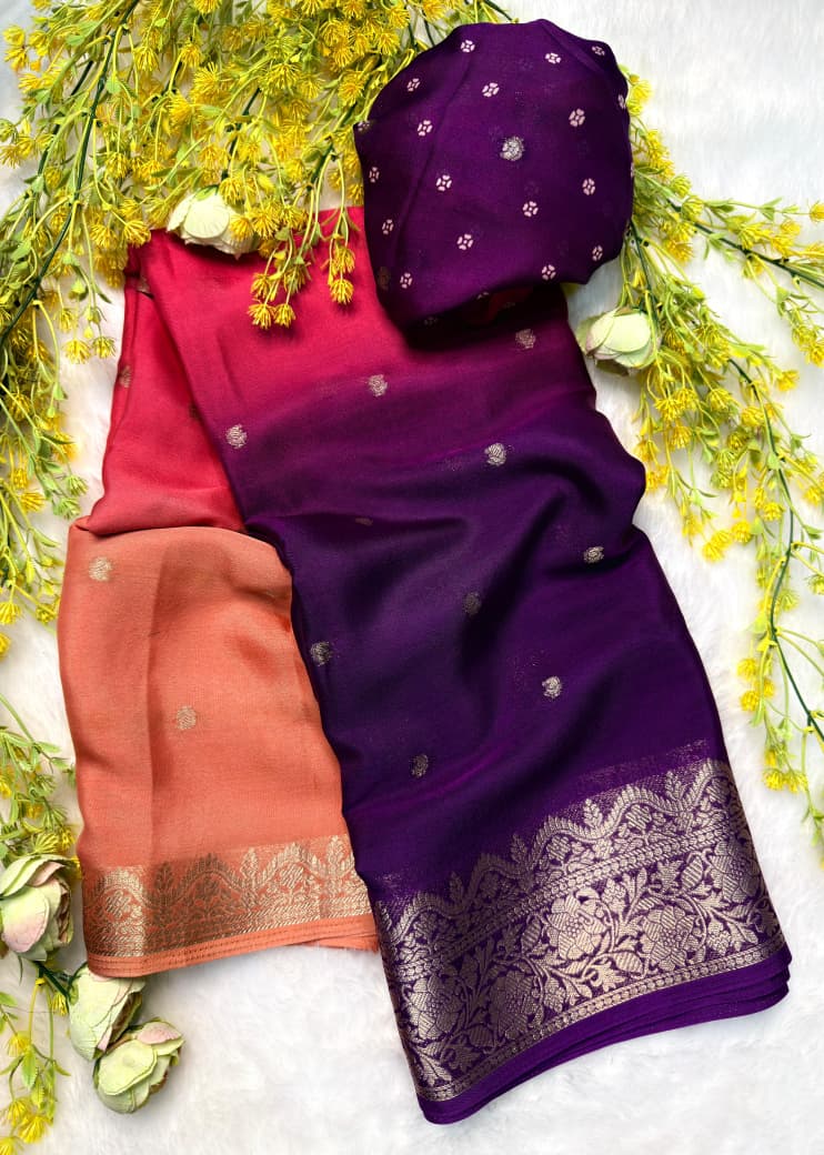 Crepe silk sarees