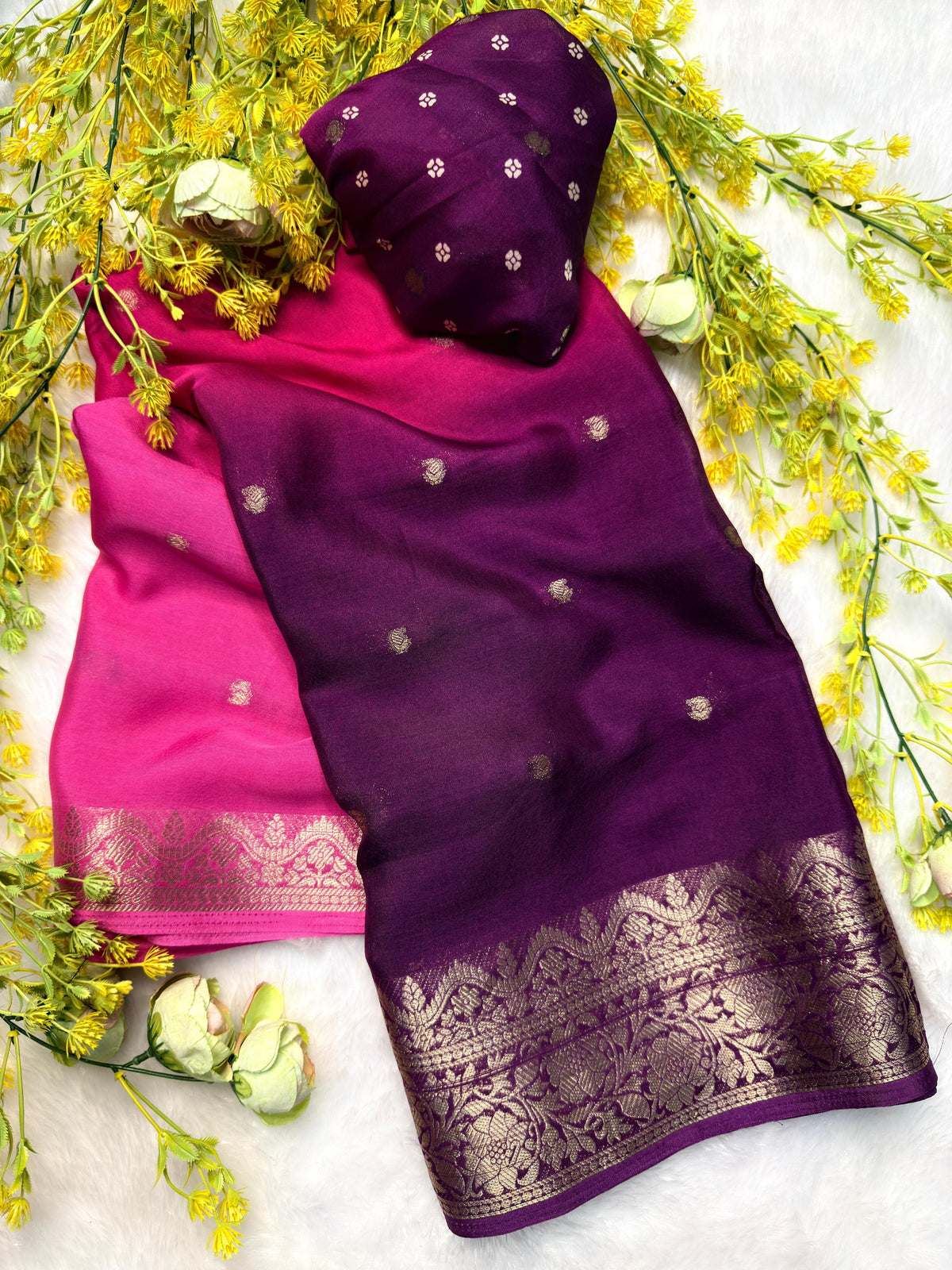 Crepe silk sarees
