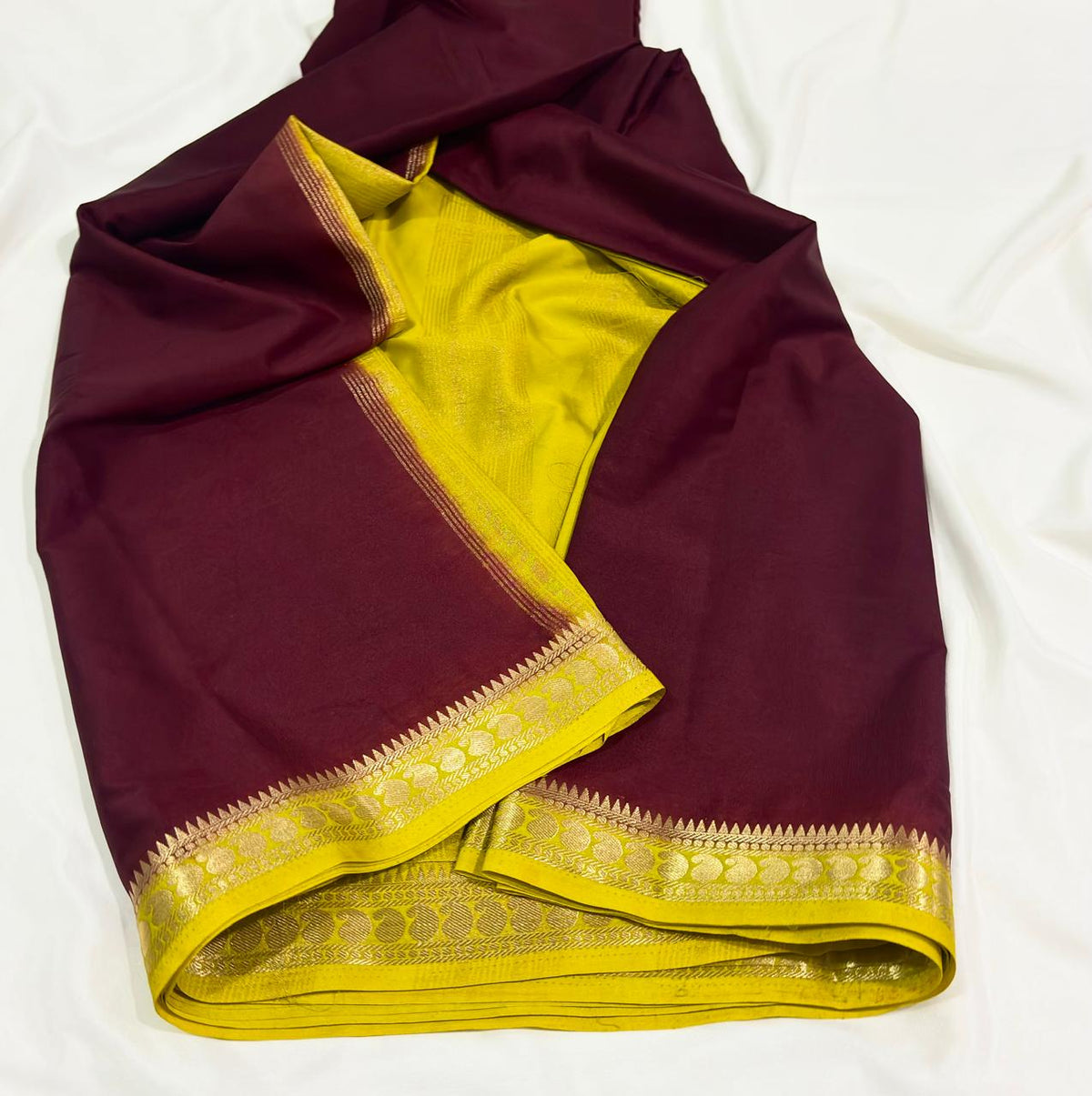 Premium Mysore crepe silk saree