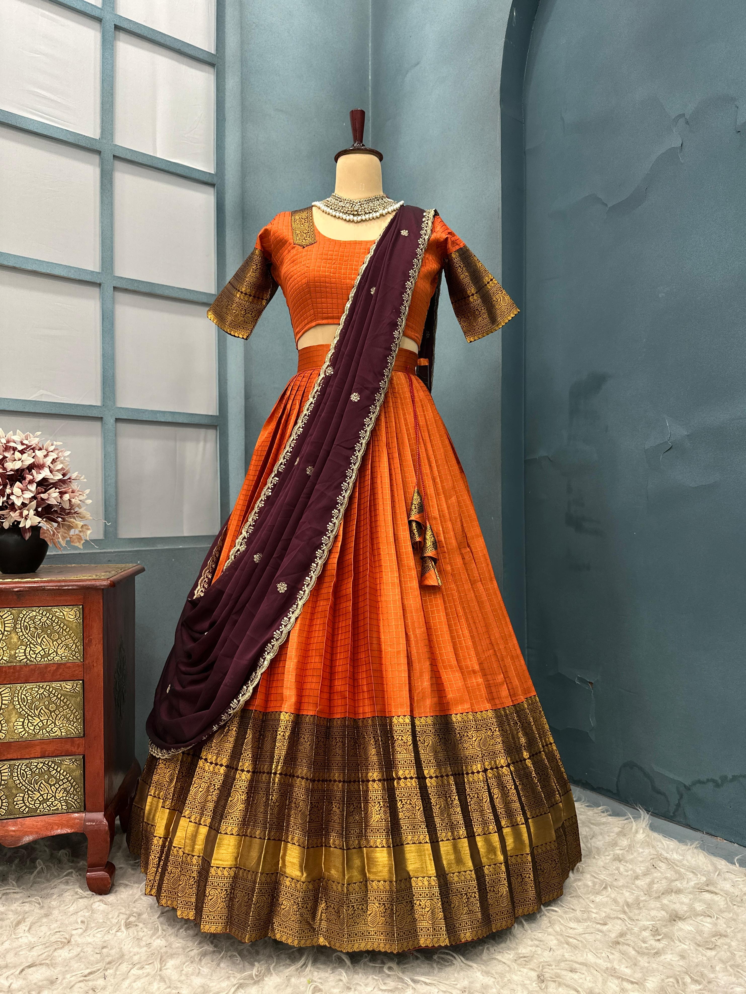 GADWAL KANCHI PATTU LEHENGA
