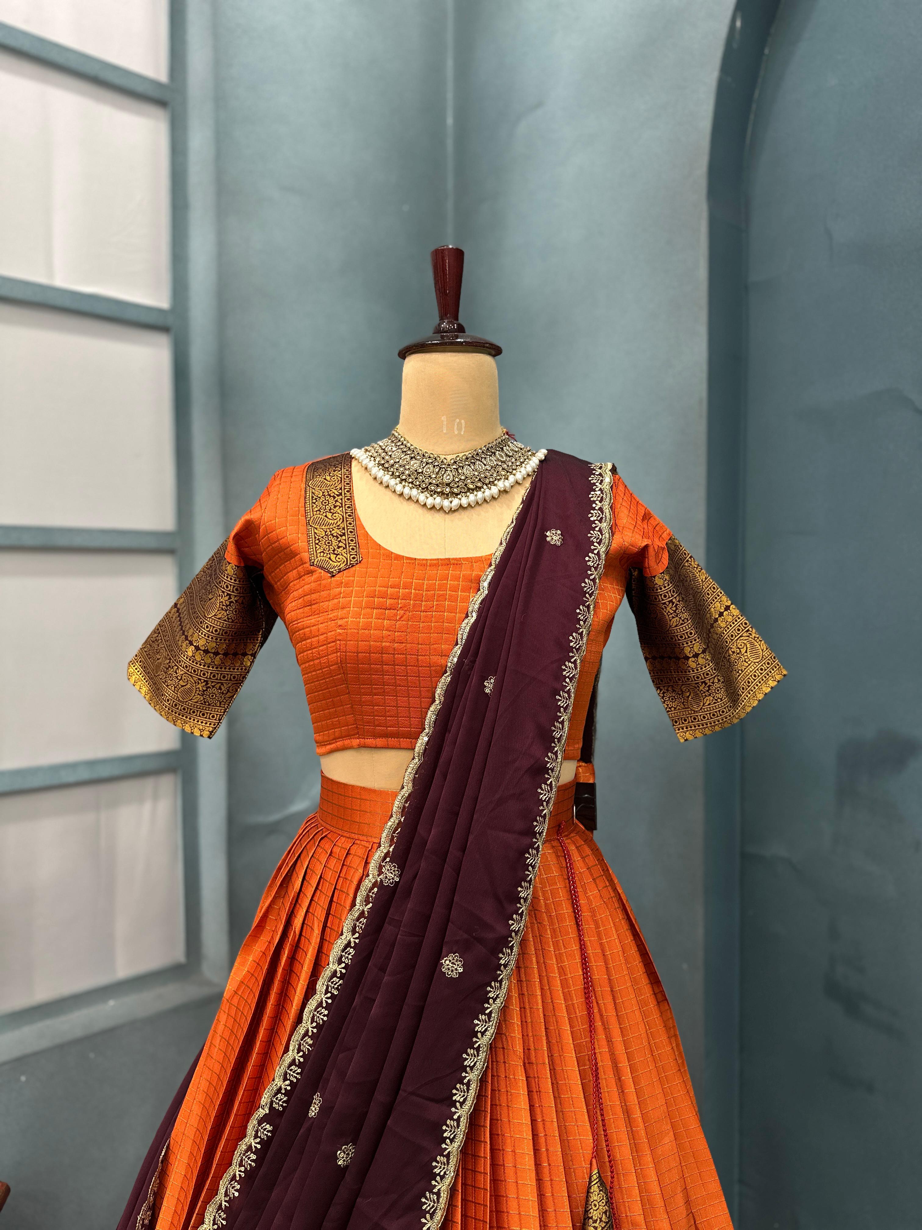 GADWAL KANCHI PATTU LEHENGA