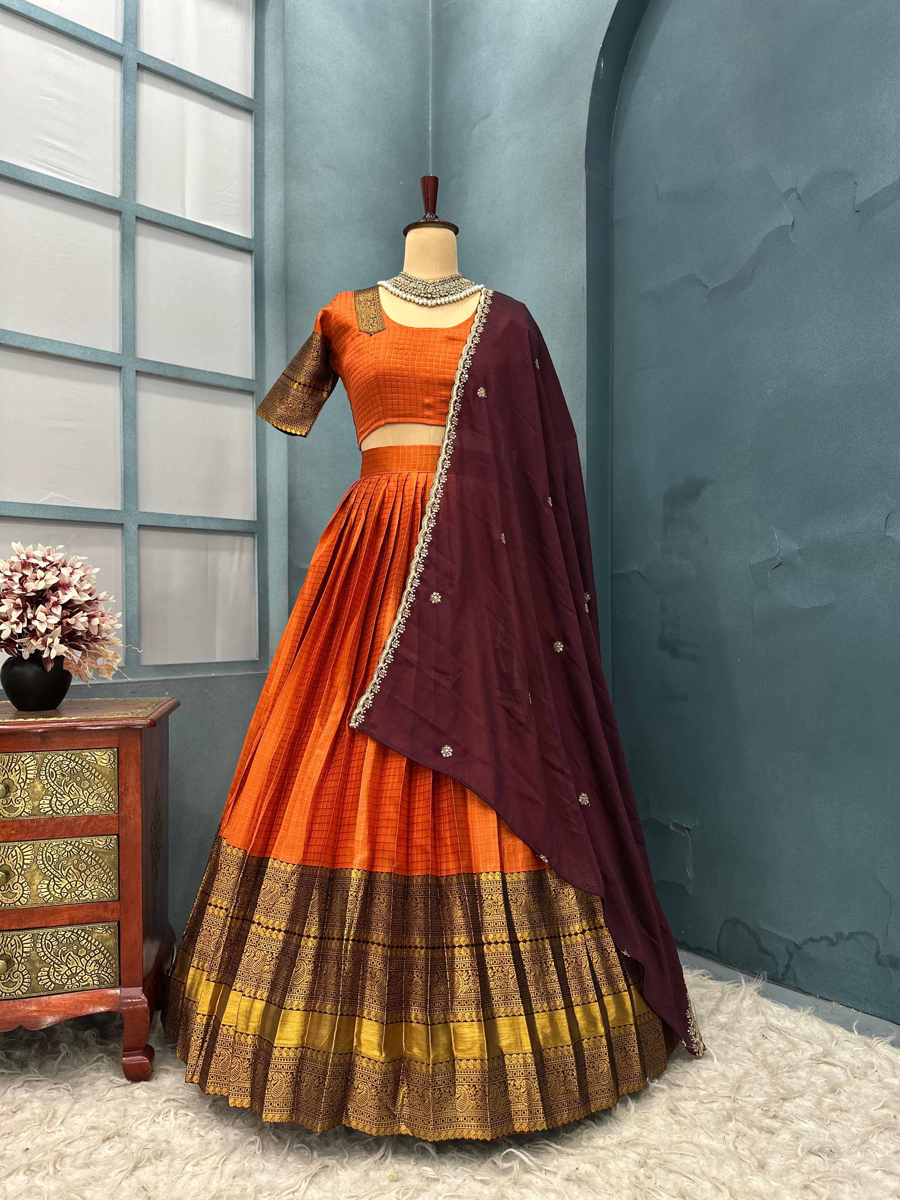 GADWAL KANCHI PATTU LEHENGA