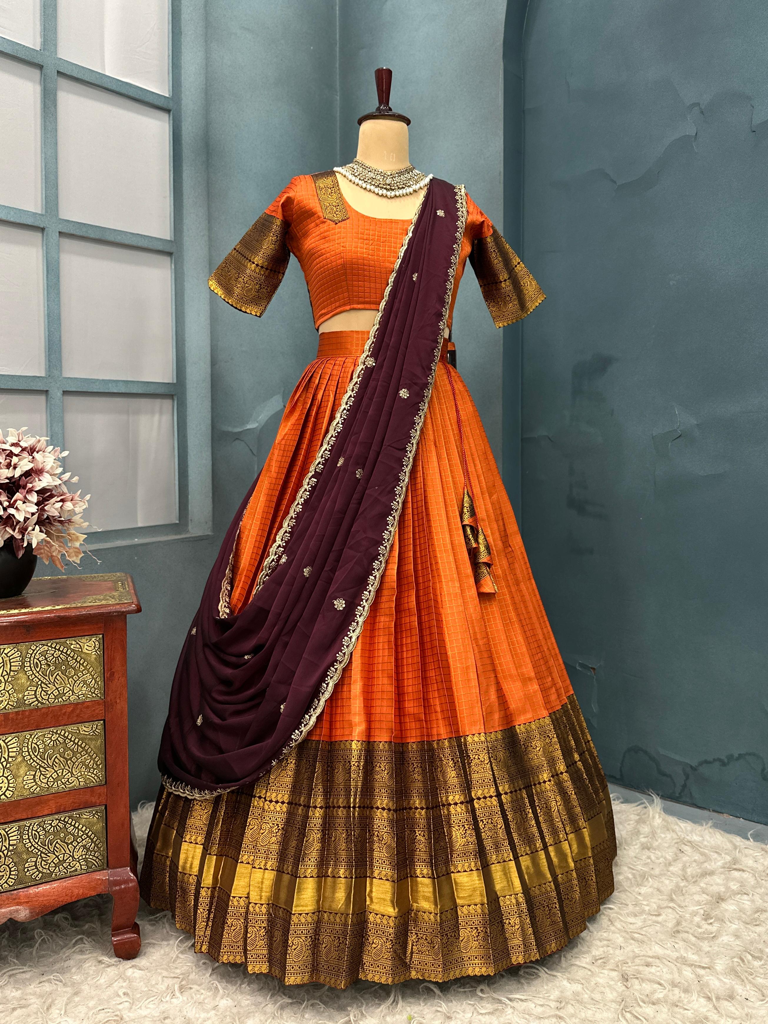 GADWAL KANCHI PATTU LEHENGA