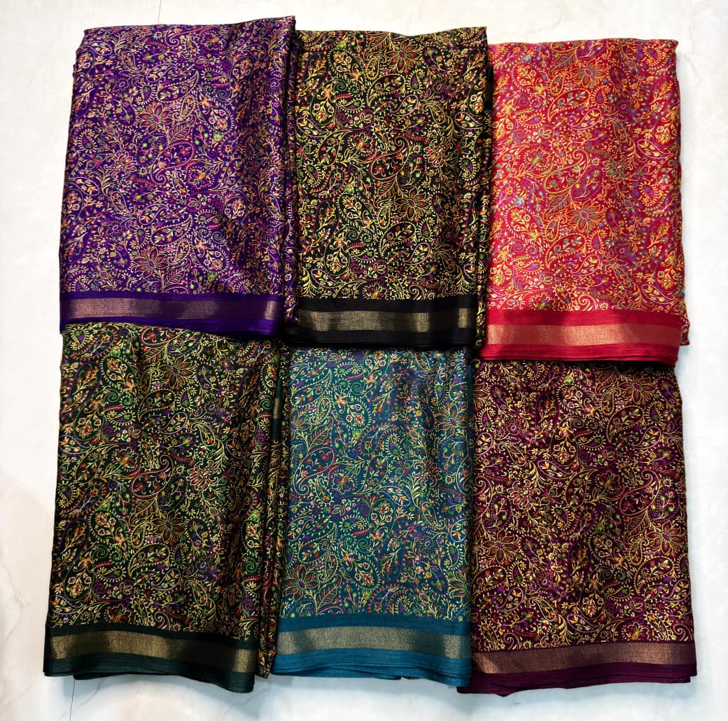 Soft Kashmiri cotton silk sarees