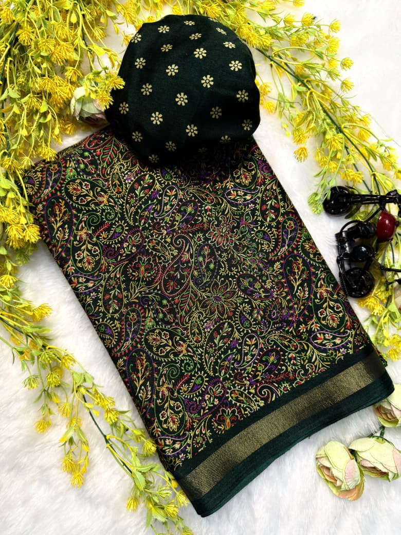 Soft Kashmiri cotton silk sarees