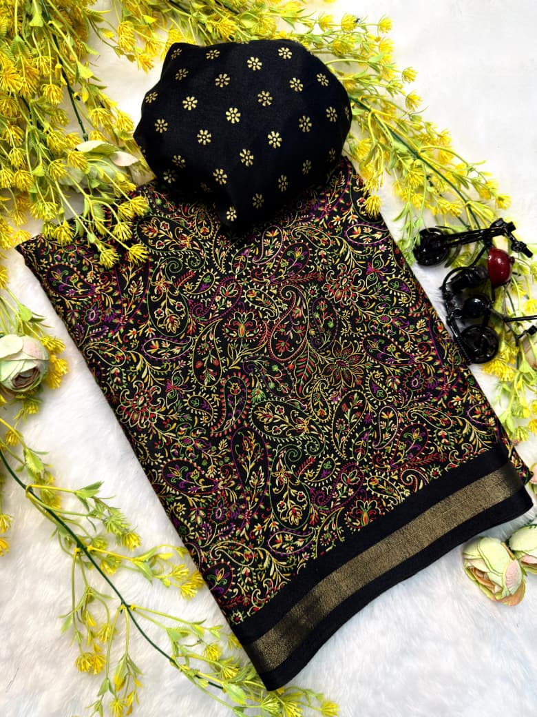 Soft Kashmiri cotton silk sarees