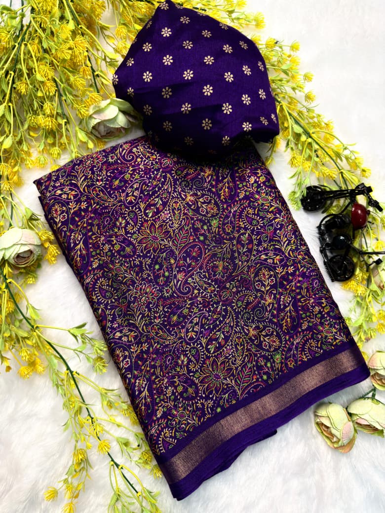 Soft Kashmiri cotton silk sarees
