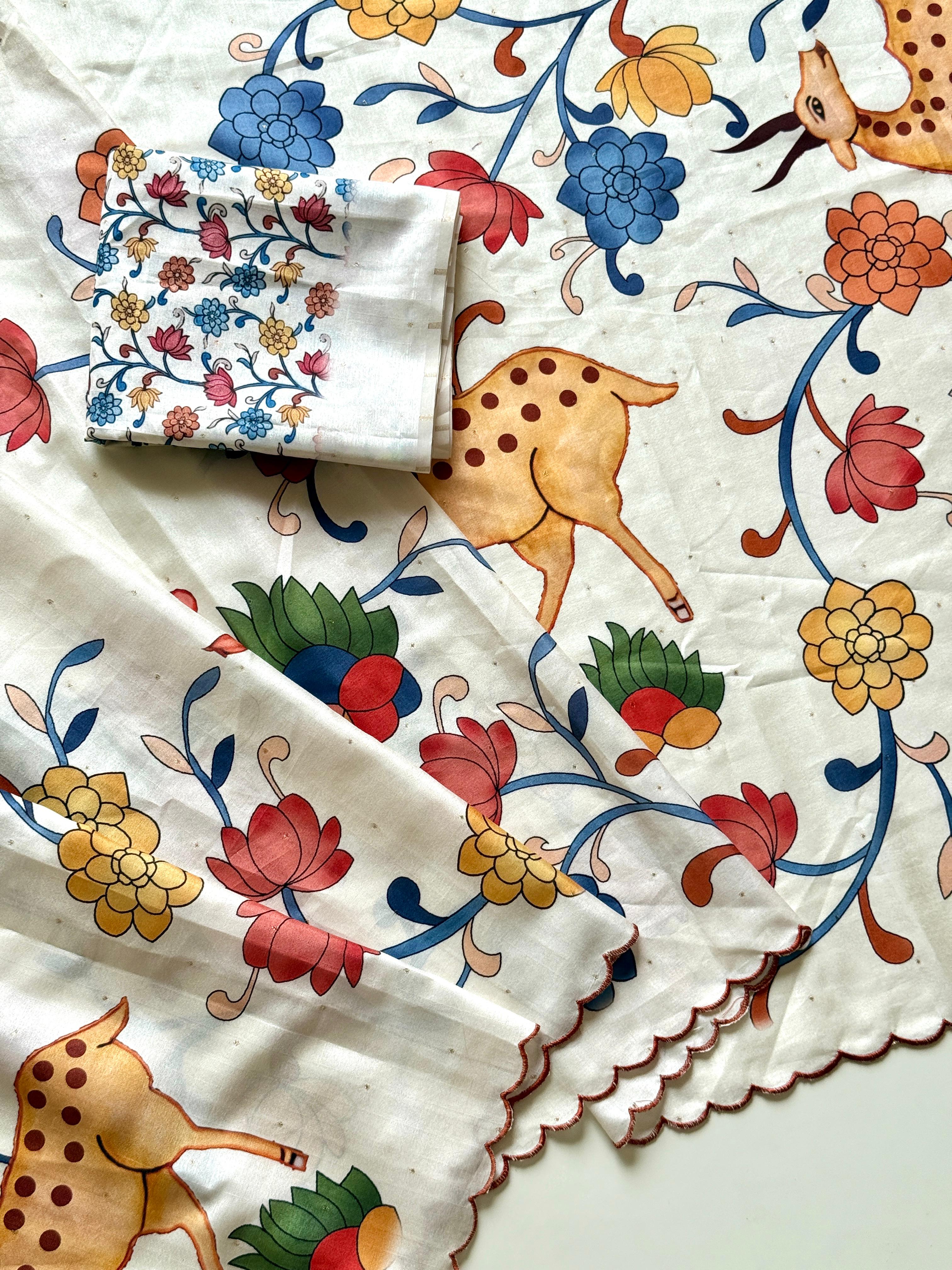 tusser silk saree