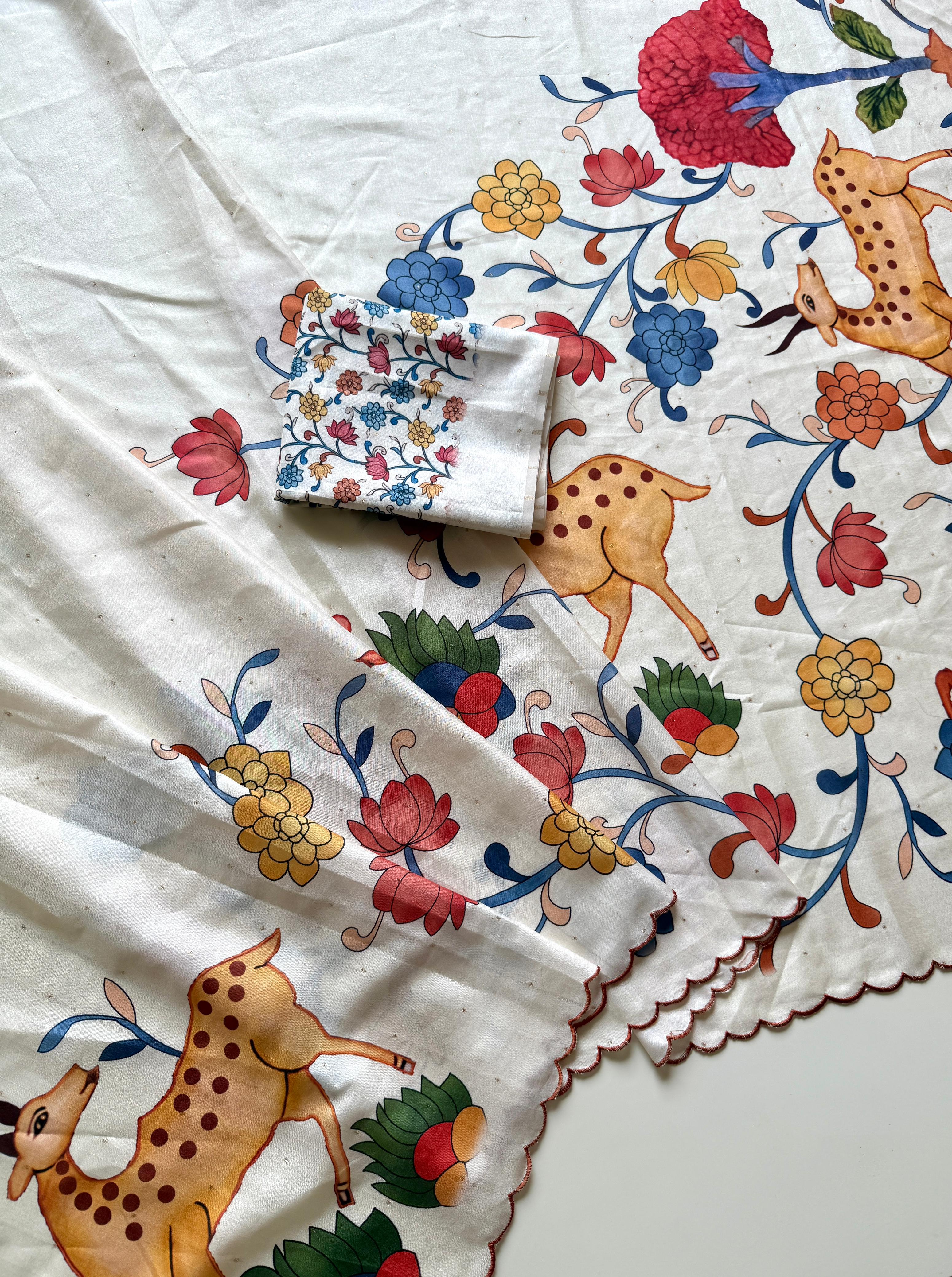 tusser silk saree