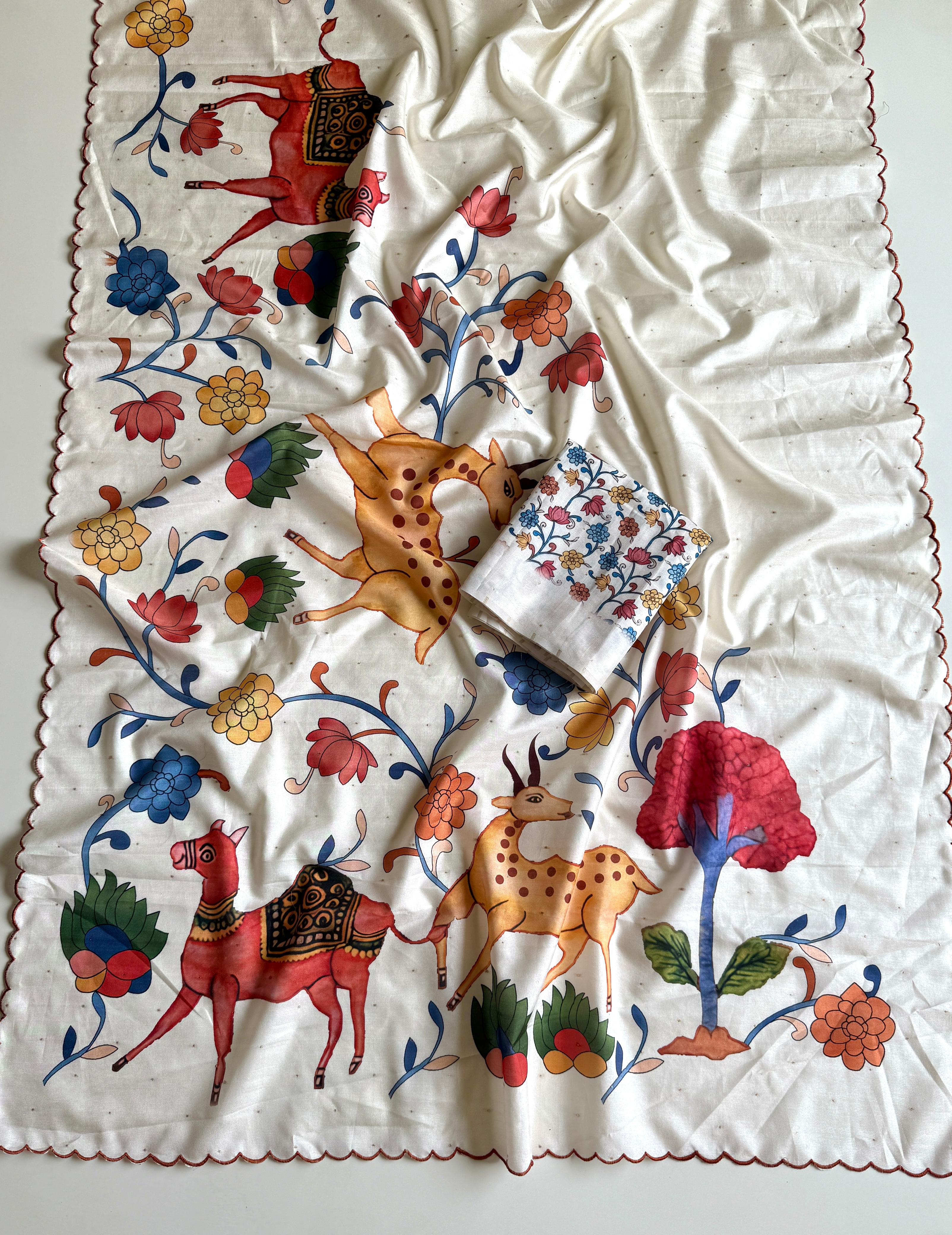 tusser silk saree