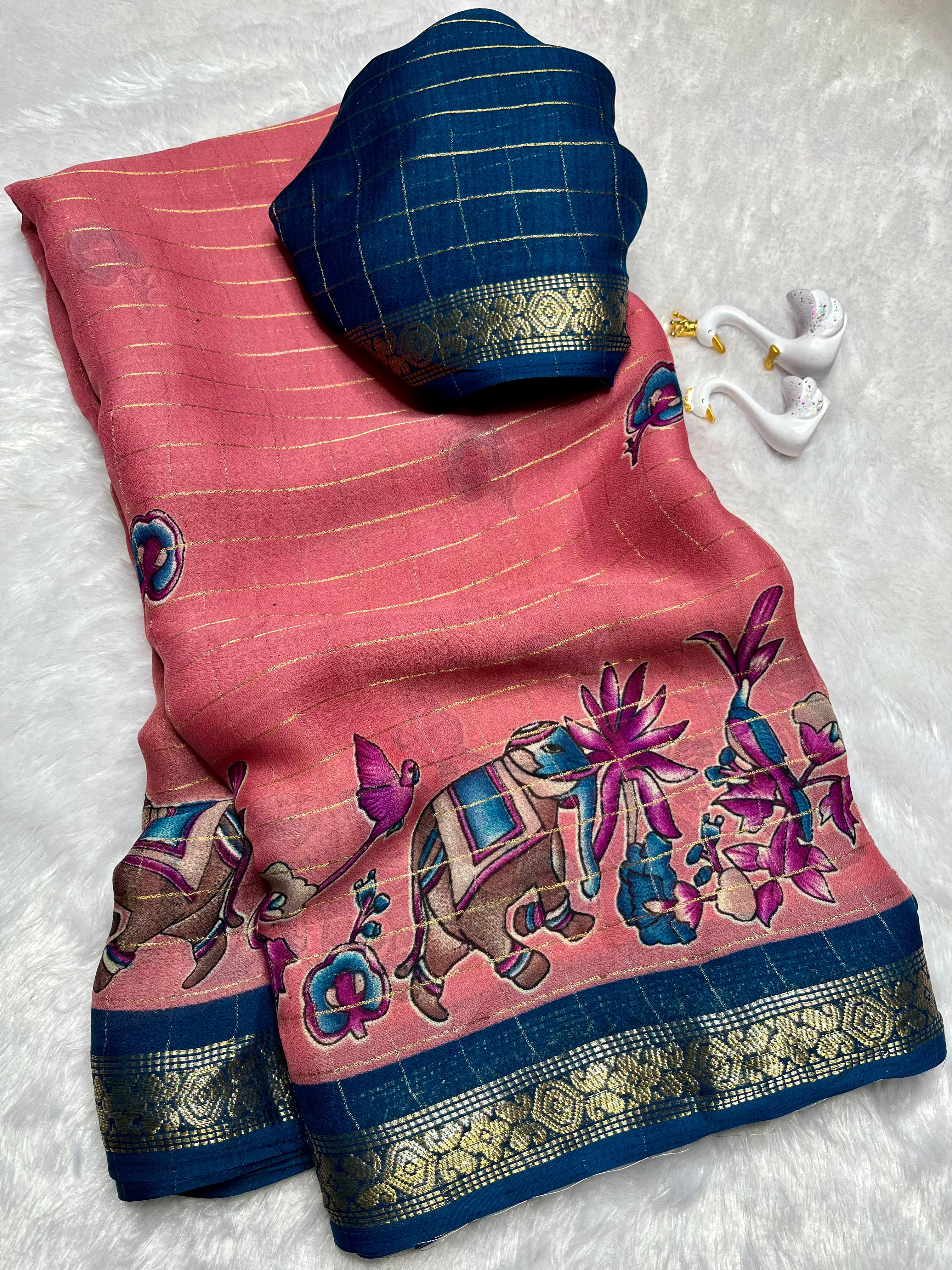 crape silk saree