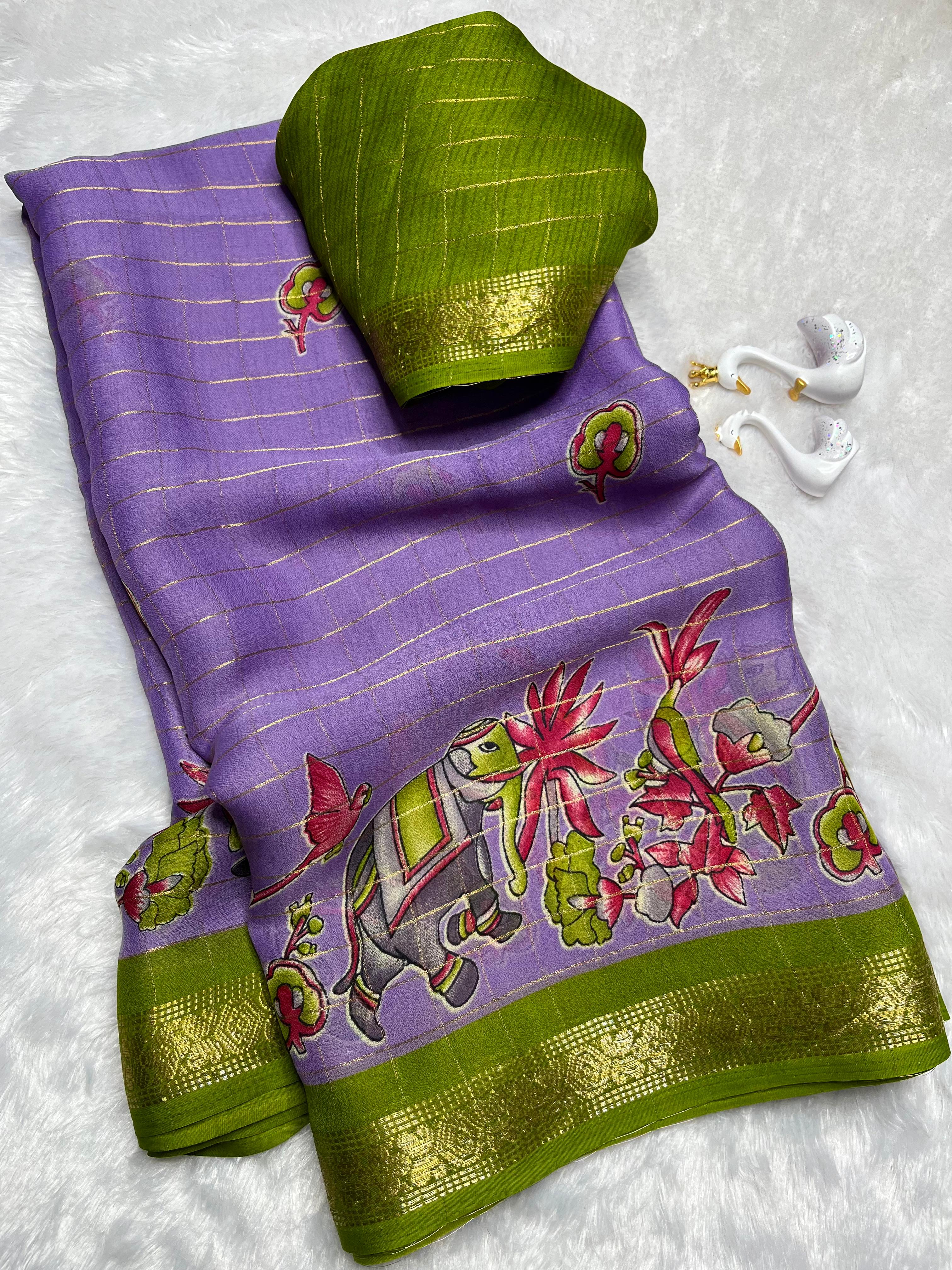 crape silk saree