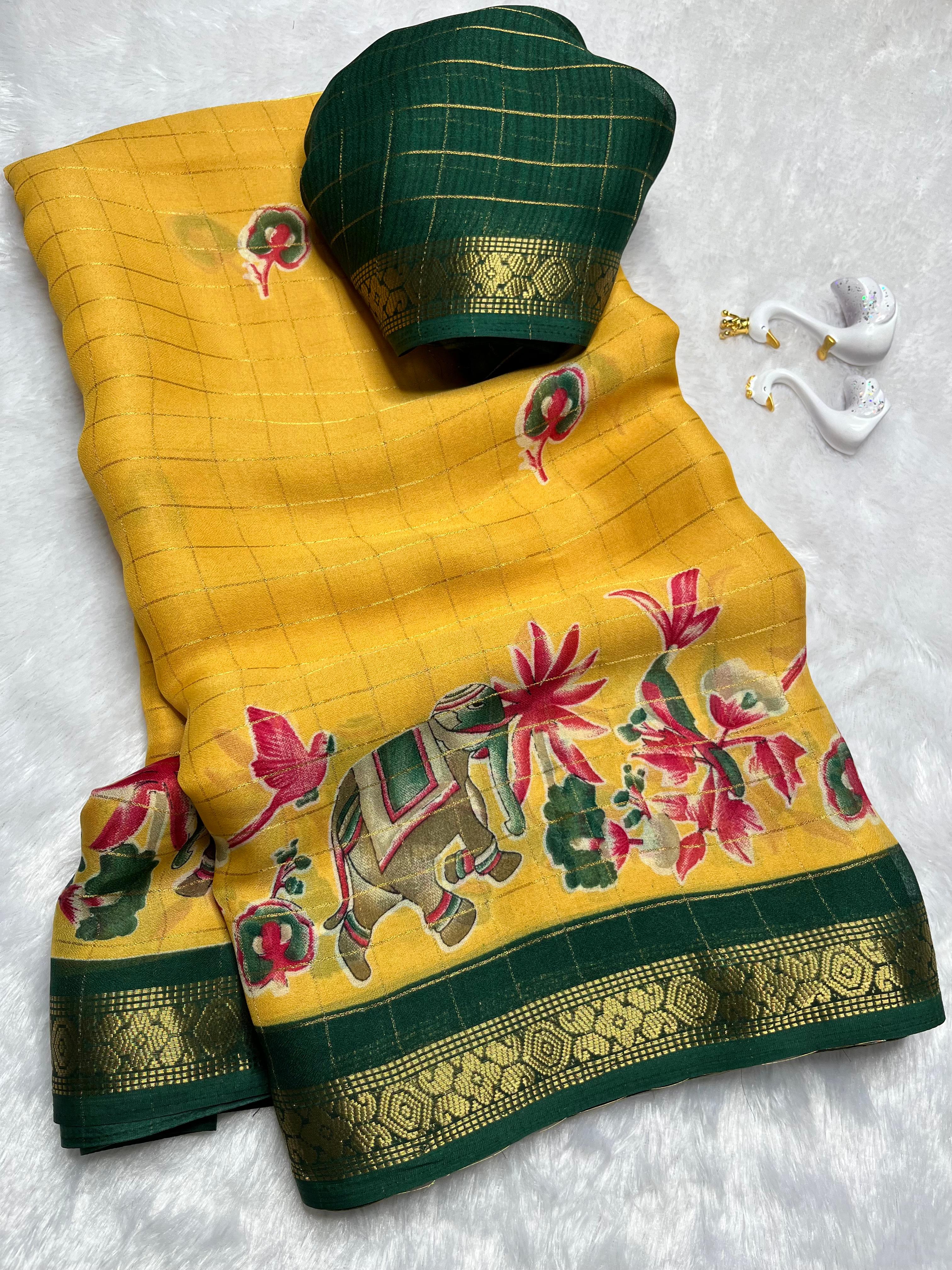 crape silk saree