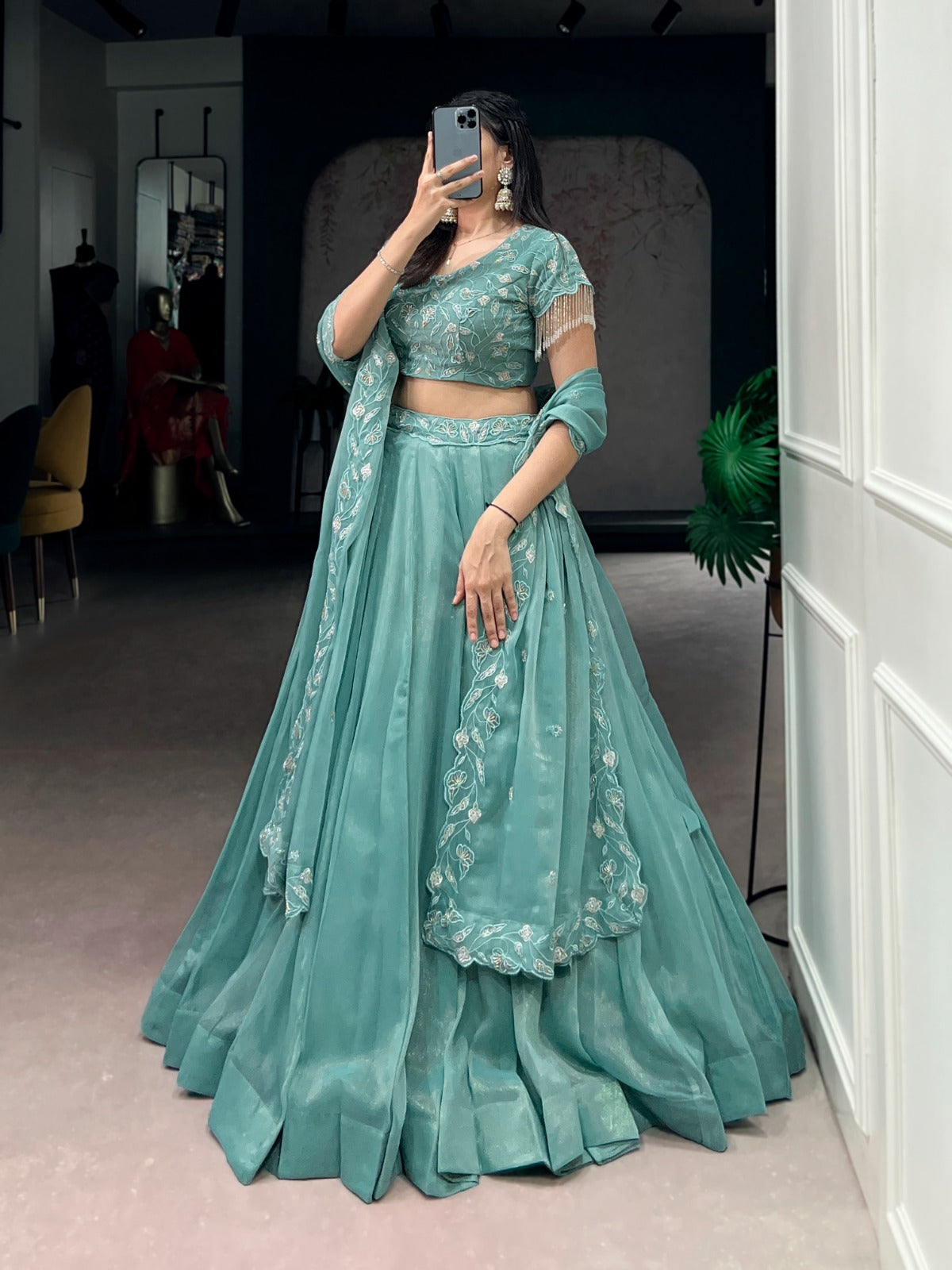 SEMI STITCHED LEHANGA