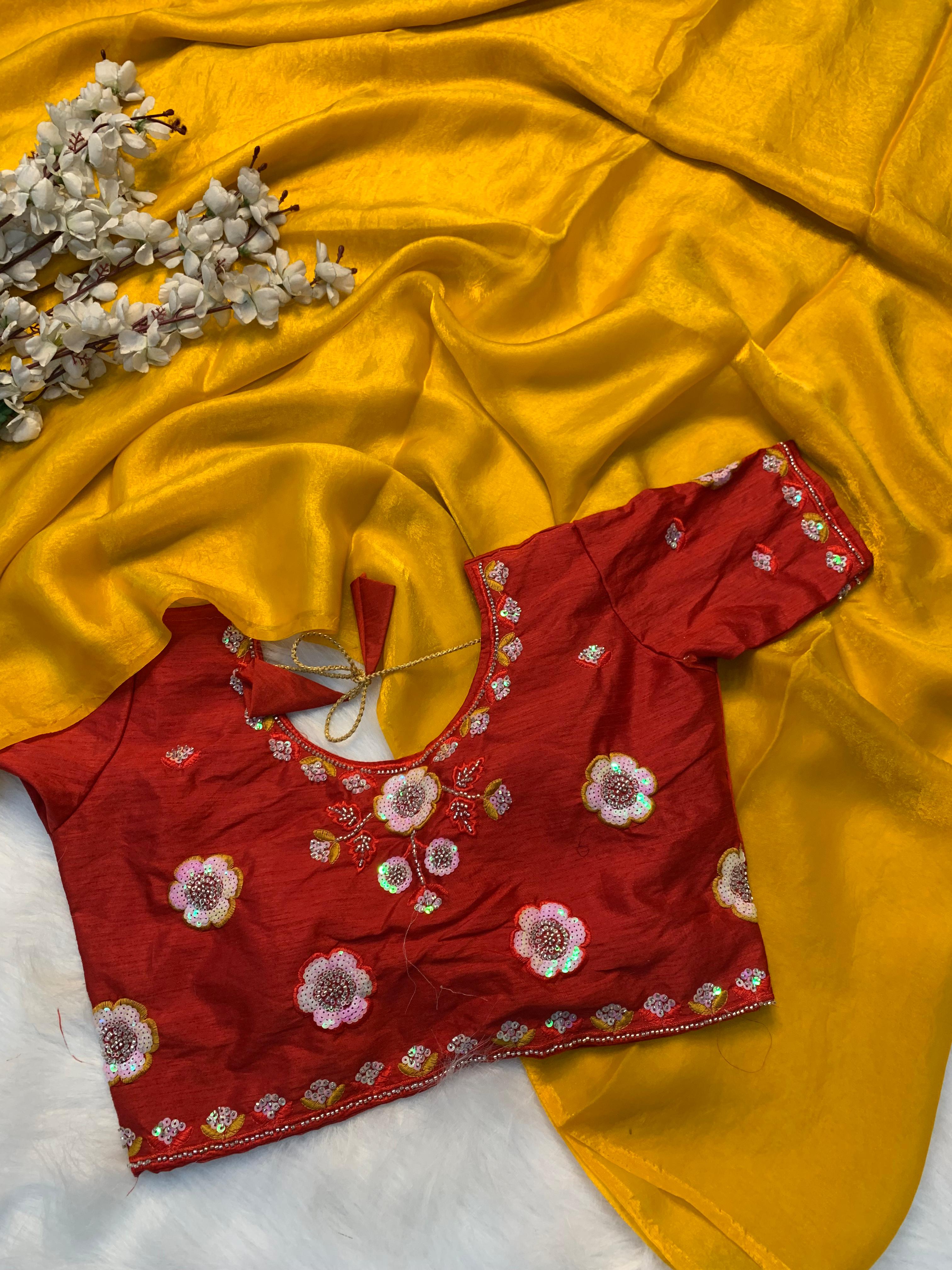 FENDY SATTIN SAREES
