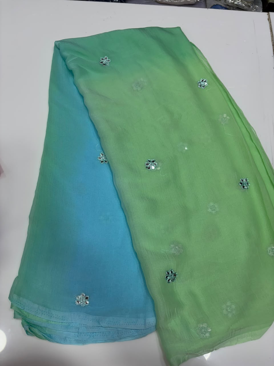 HALF CHIFFON DUAL  SAREES