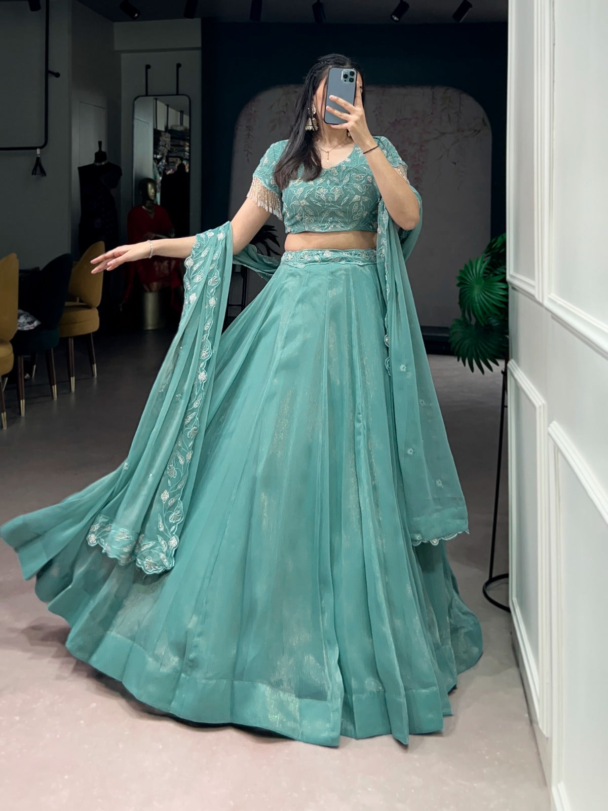 SEMI STITCHED LEHANGA