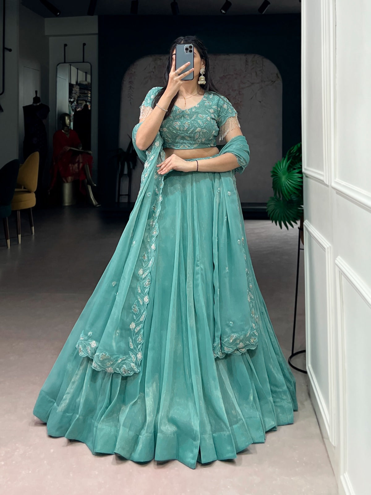 SEMI STITCHED LEHANGA