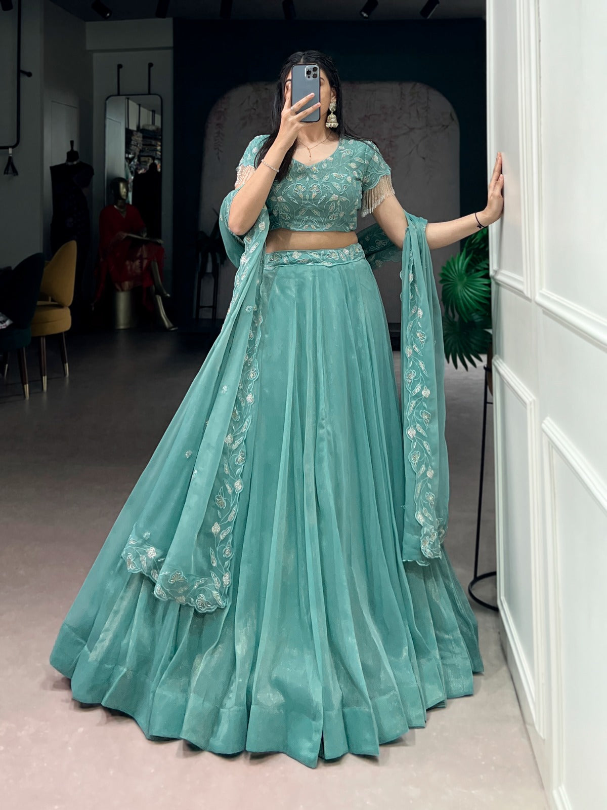 SEMI STITCHED LEHANGA