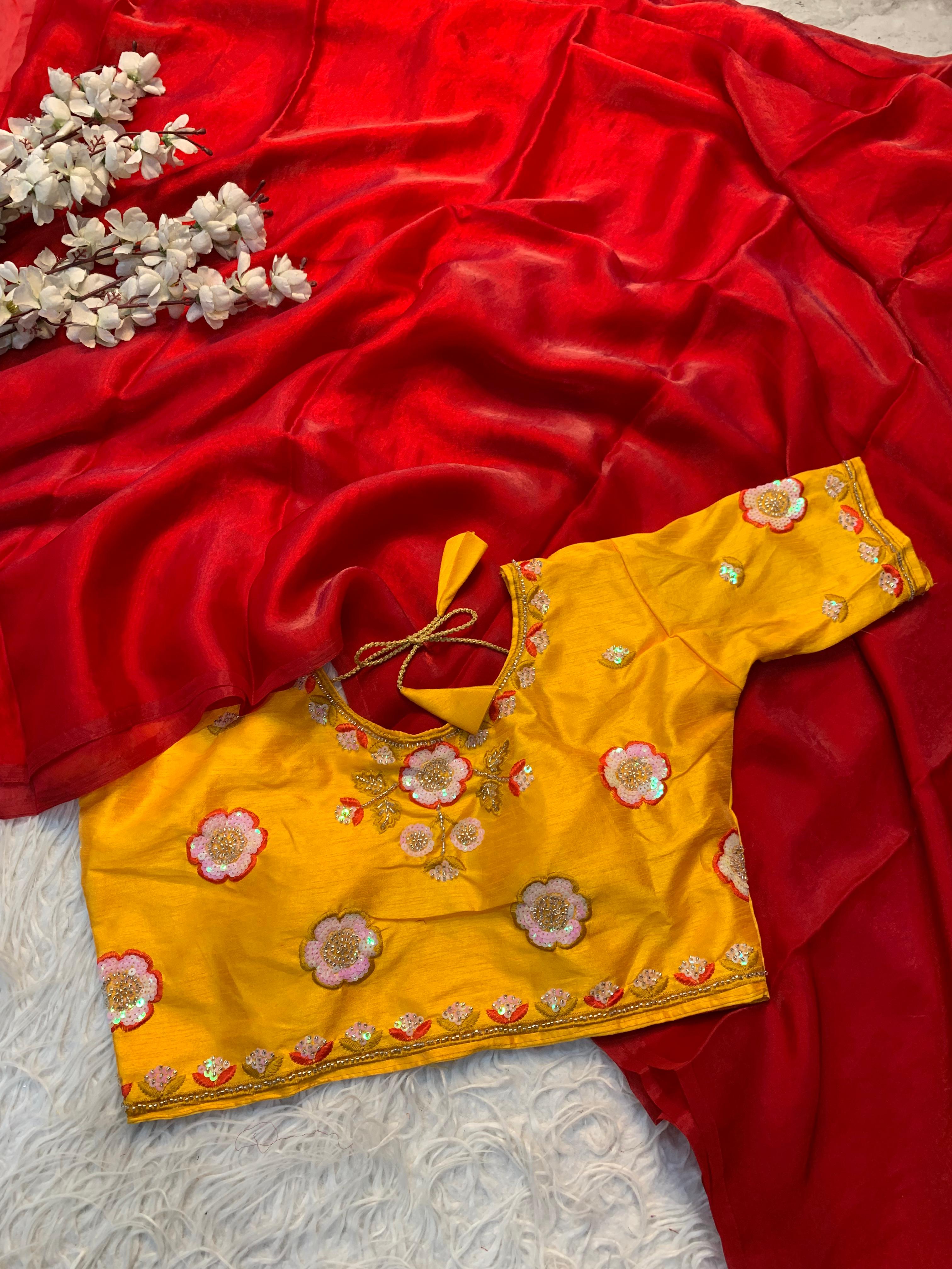 FENDY SATTIN SAREES
