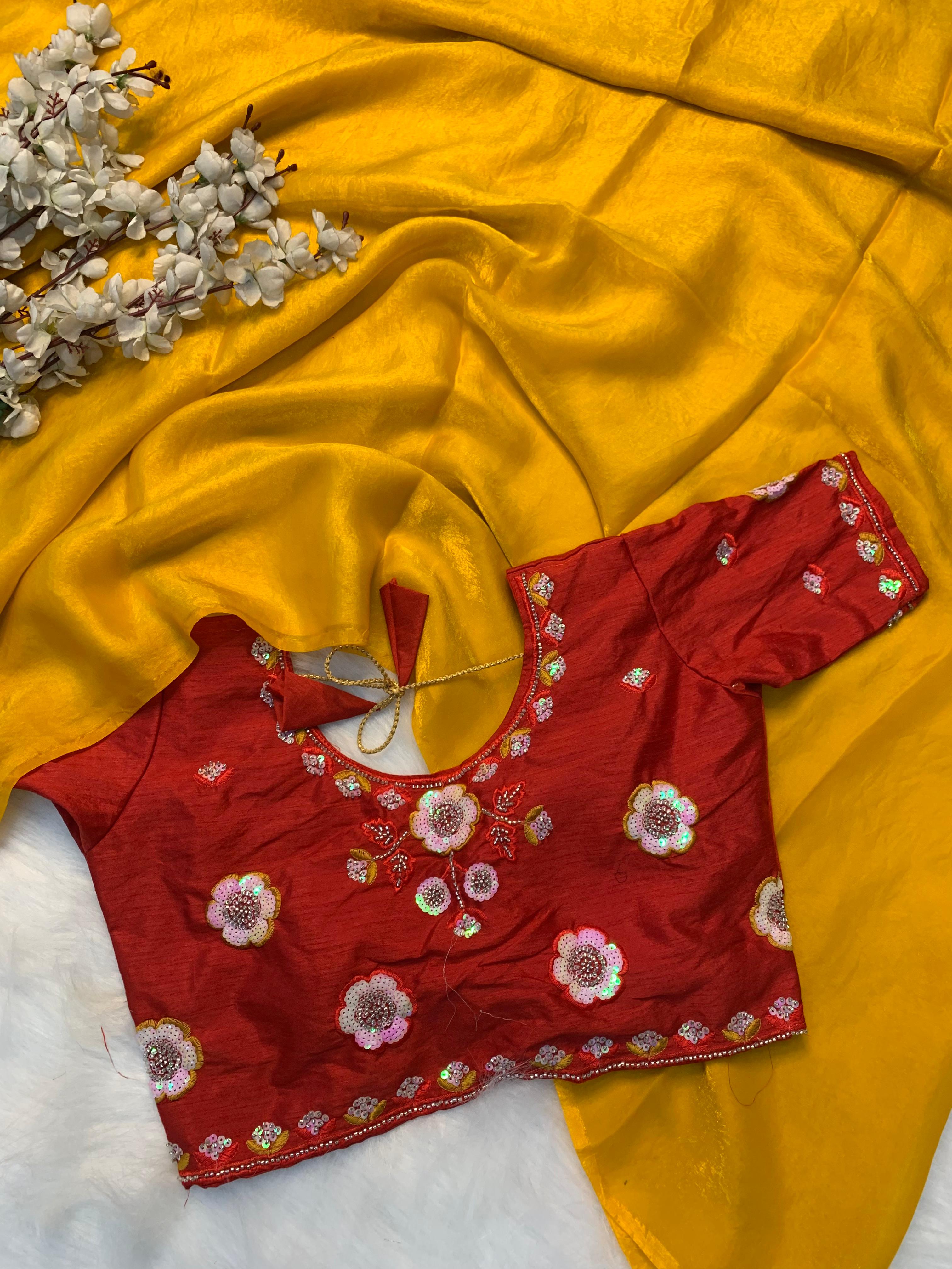 FENDY SATTIN SAREES