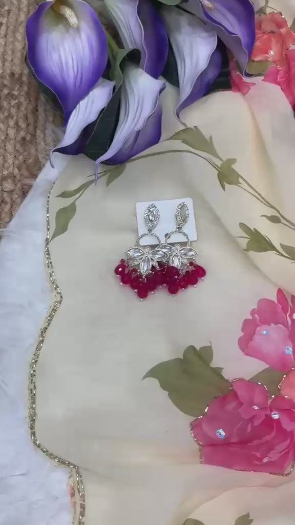 Georgette hand work sarees