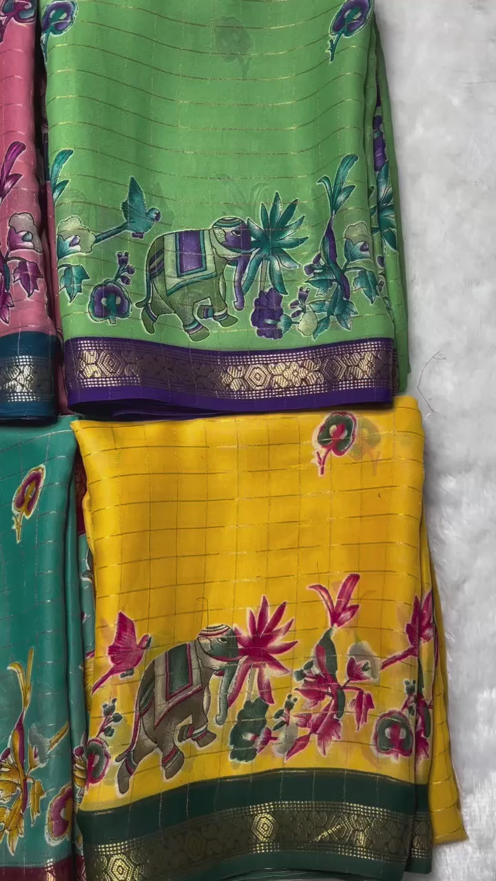 crape silk saree